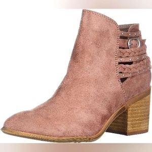 Carlos Santana braided suede look booties sz 7.5 NWT